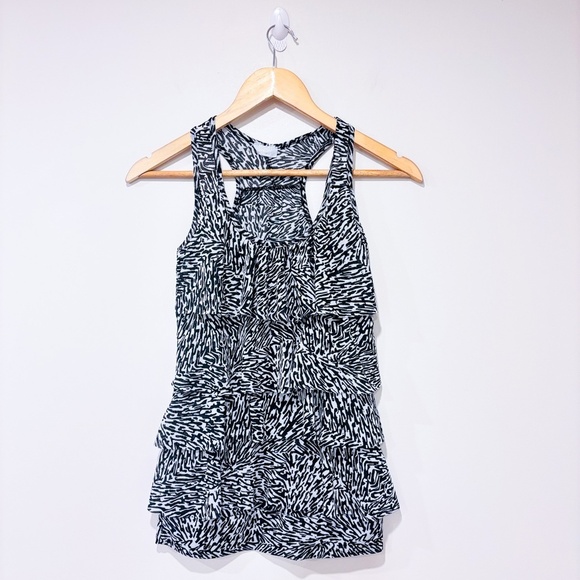 POET Zebra print frilly tank top - Picture 1 of 6